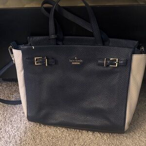 Kate Spade Navy and Cream Satchel